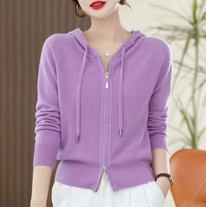 Kiana – Gestrickter Kaschmir-Hoodie
