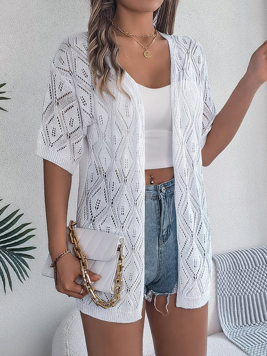Claudia - Legere Halbarm-Jacke mit offenem Frontdesign