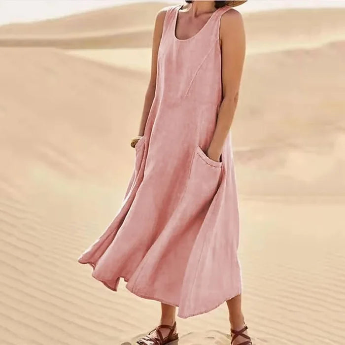 Martha | Elegantes und bequemes Leinenkleid für Frauen