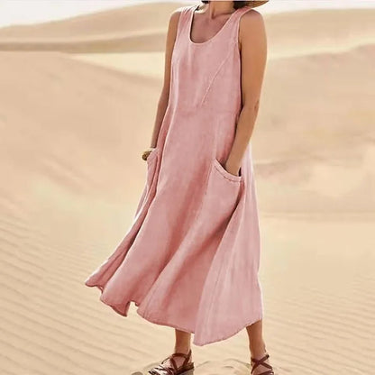 Martha | Elegantes und bequemes Leinenkleid für Frauen