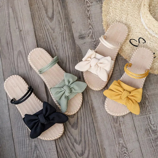 Chiara | Damen Flip Flops mit Schleifendekor