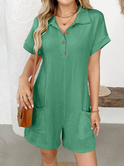 Marga - Lässiger Kurzarm-Jumpsuit im lockeren Stil