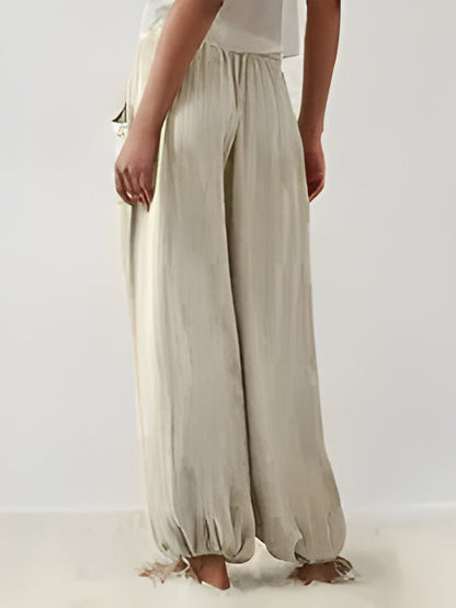 Madeline | Women'S Casual Solide Farbe Weites Bein Hosen