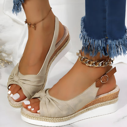 Azalea | Orthopädische Keilsandalen mit Peep-Toe