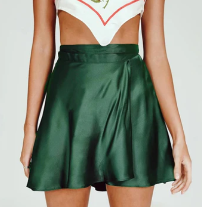 Georgette - Satin mit hoher Taille