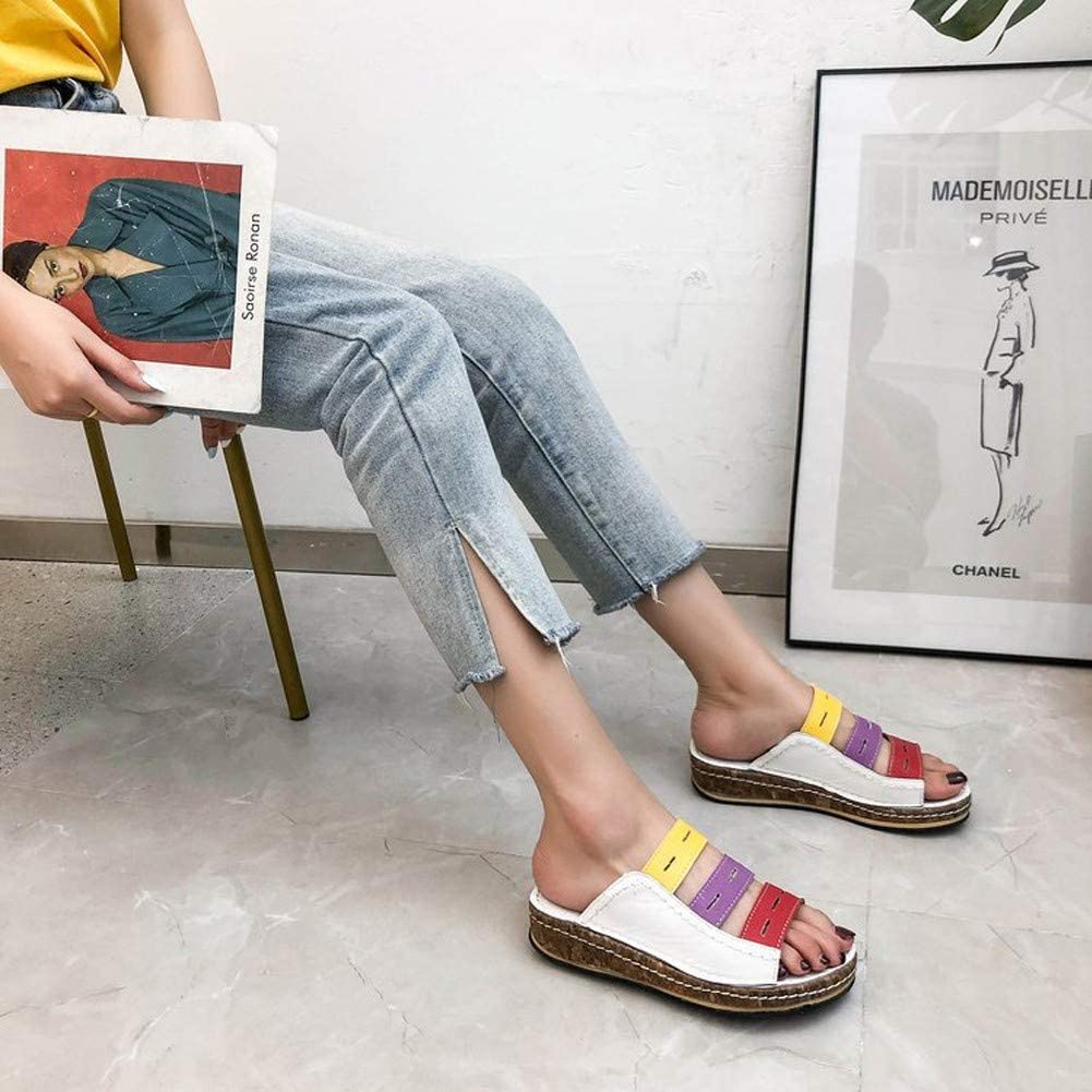Krystal | Bequeme, stützende dreifarbige Sandalen für Frauen