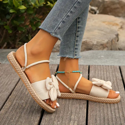 Chiara | Damen Flip Flops mit Schleifendekor