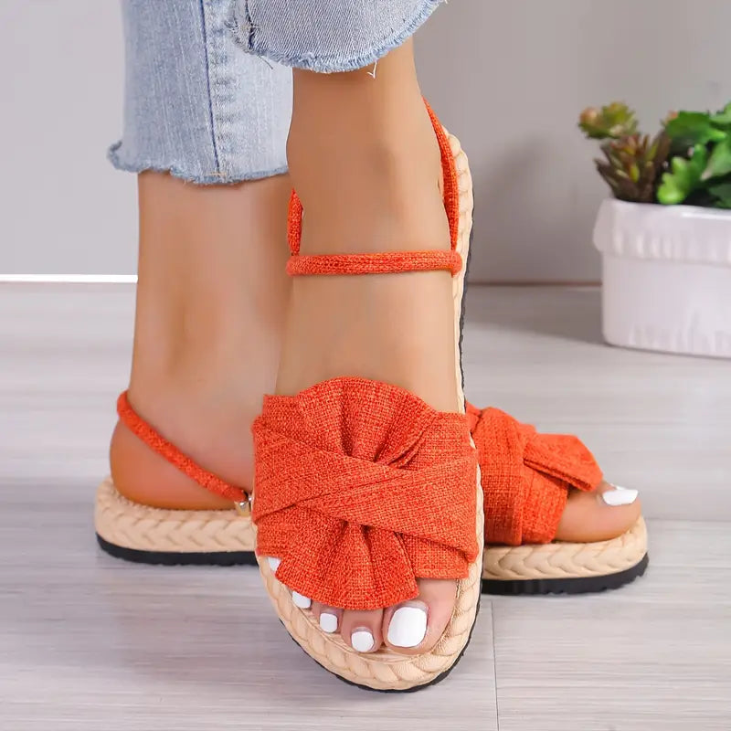 Ada | Damen Solide Farbe Sanfte Sandas
