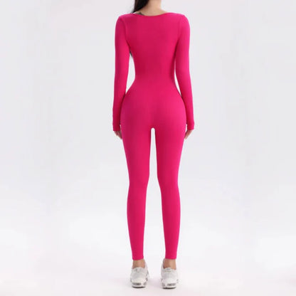 Lucia | Eleganter & Figurformender Jumpsuit mit langen Ärmeln