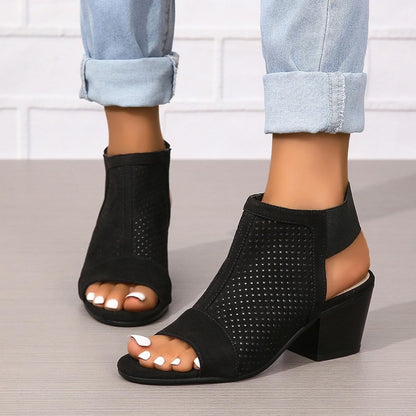 Clarrise - Damen-Sandalen mit klobigen Absätzen