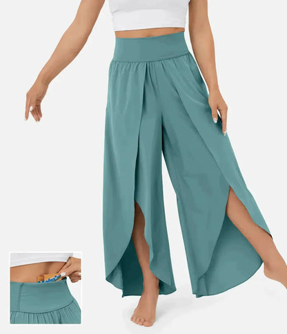 Belle | Hochtaillierte Hose mit weitem Bein
