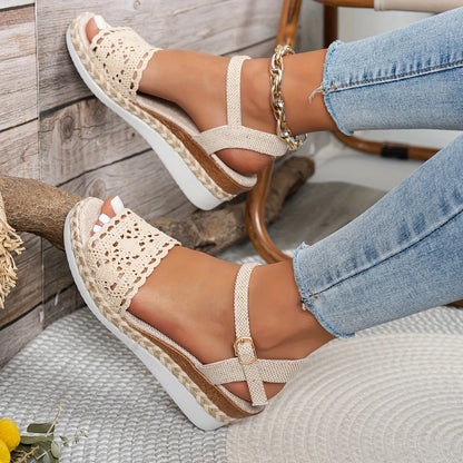 Grace - Women'S Casual Lace-Up Plattform Sandalen