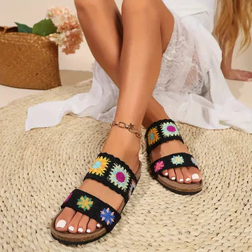 Agatha -  Flache Gleitsandalen für Frauen
