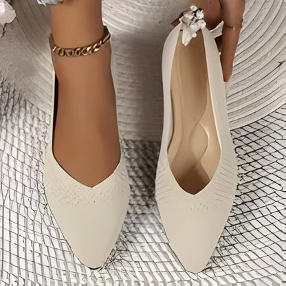 Charmaine | Damen Mode flache Schuhe, Casual Pointed Toe Knit Flats