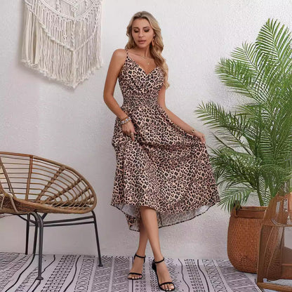 Gloria |  Großes Swing-Kleid mit Leopardenmuster