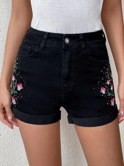 Patricia | Elegante Damen-Jeansshorts mit Stickerei – Perfekt für den Sommer