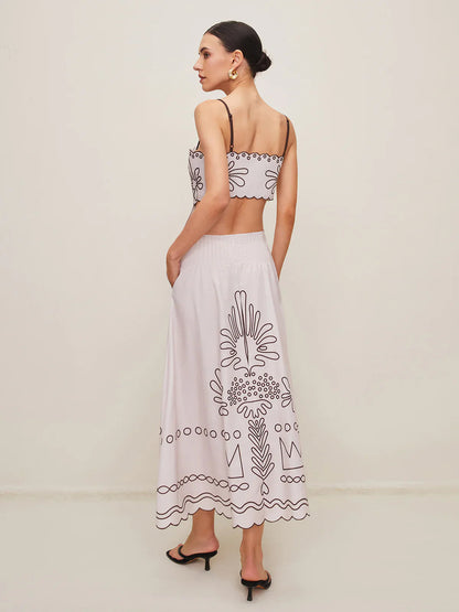 Darla | Elegantes langes Kleid mit Trägern