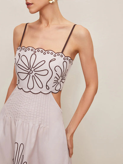 Darla | Elegantes langes Kleid mit Trägern