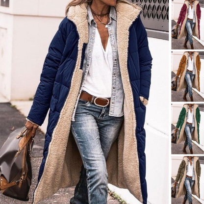 Chloe - Beidseitig tragbare lange Pufferjacke