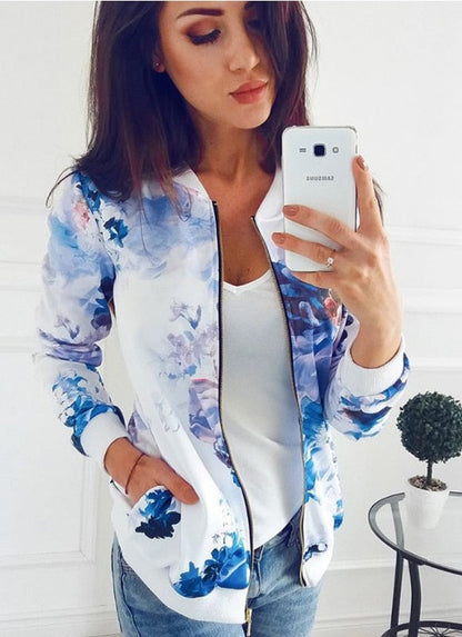 Axelle |  Damen-Übergangsjacke mit Blumendruck