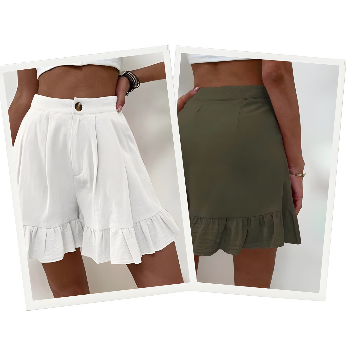 Leonora | Elegante lässige einfarbige Shorts