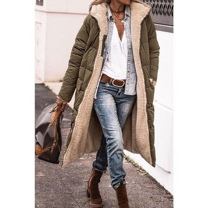 Chloe - Beidseitig tragbare lange Pufferjacke