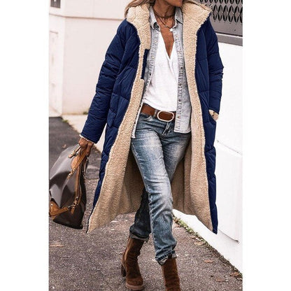 Chloe - Beidseitig tragbare lange Pufferjacke