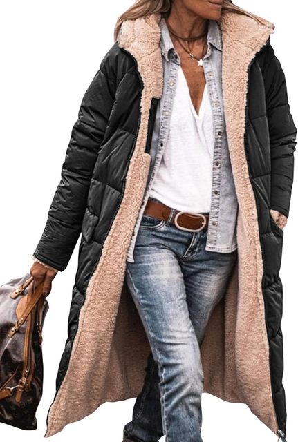Chloe - Beidseitig tragbare lange Pufferjacke
