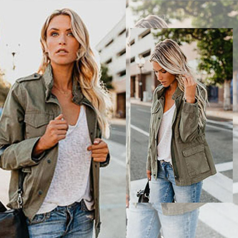 Rose |  Lässige Übergangsjacke mit Taschen