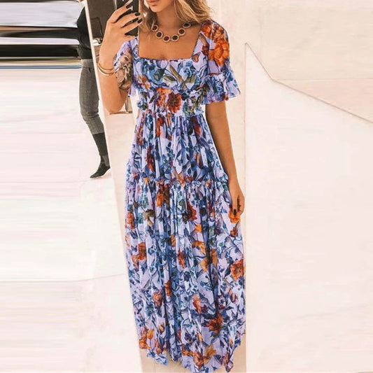 Lyla | Damen-Sommerkleid aus leichtem Stoff mit kurzen Ärmeln