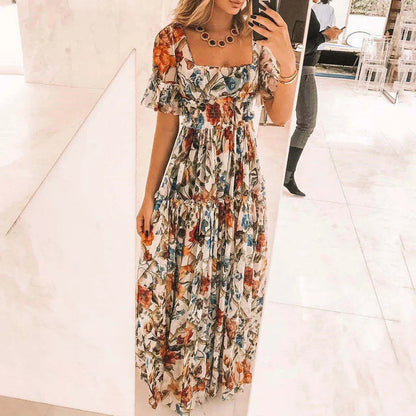 Lyla | Damen-Sommerkleid aus leichtem Stoff mit kurzen Ärmeln