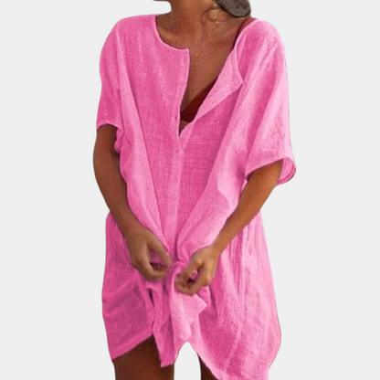 Eliana | Elegantes und leichtes Midikleid mit Knopfleiste für Frauen