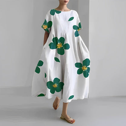 Caroline - Lässiges, lockeres, bedrucktes Kleid für Frauen