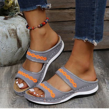 Rose | Orthopädische Retro-Sandalen zum Hineinschlüpfen