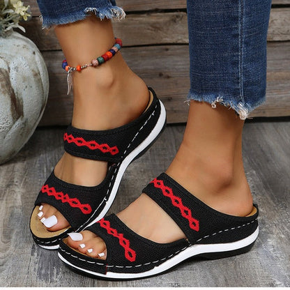 Rose | Orthopädische Retro-Sandalen zum Hineinschlüpfen