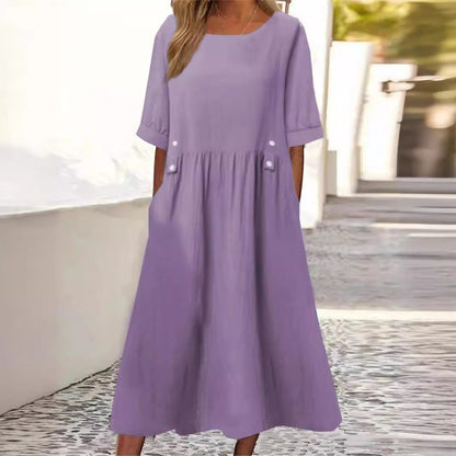 Lottie -  Leichtes Sommerkleid aus Baumwolle und Leinen