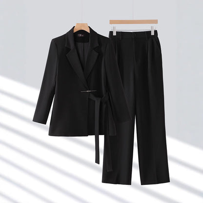 Adelie - Elegantes Set aus Blazer und Hose mit weitem Bein