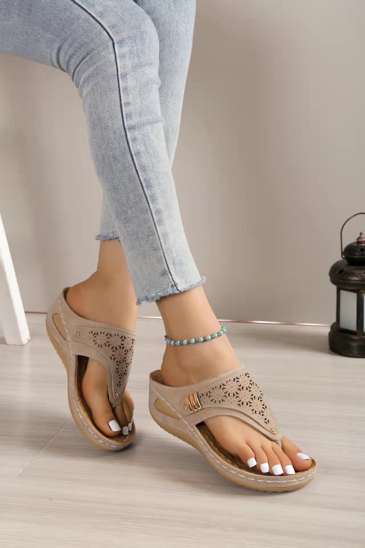 Goldie | Sommer-Sandale Roman Chic