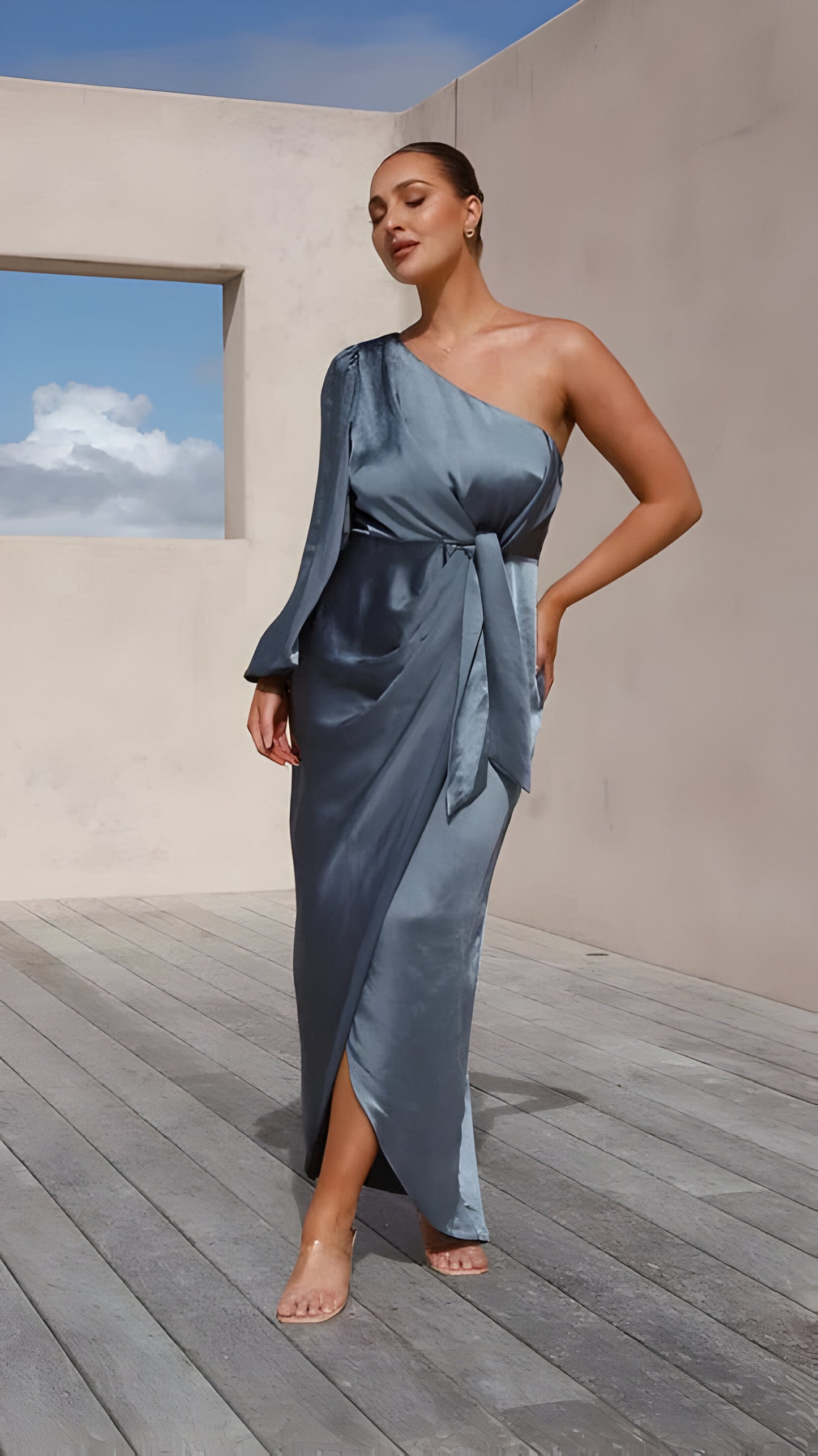 Sisi | Satin-Maxi-Kleid