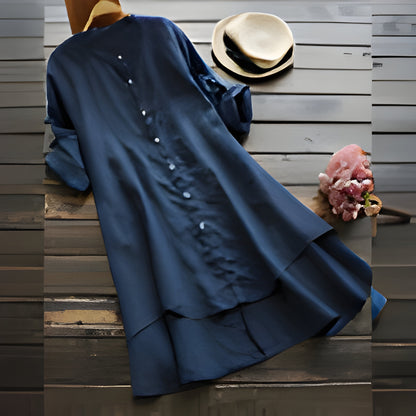 Gabbi - Sommerkleid aus Baumwolle und Leinen in Übergröße