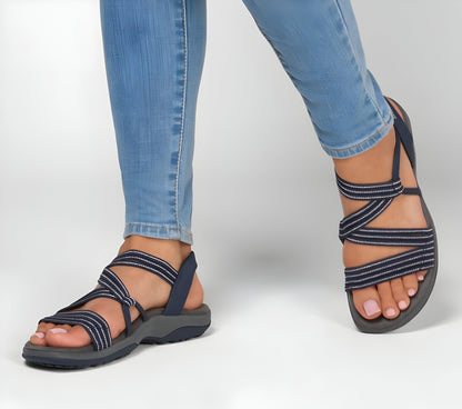 Arabella | Lässige Sandalen mit gestreiften Riemen und orthopädischem Komfort