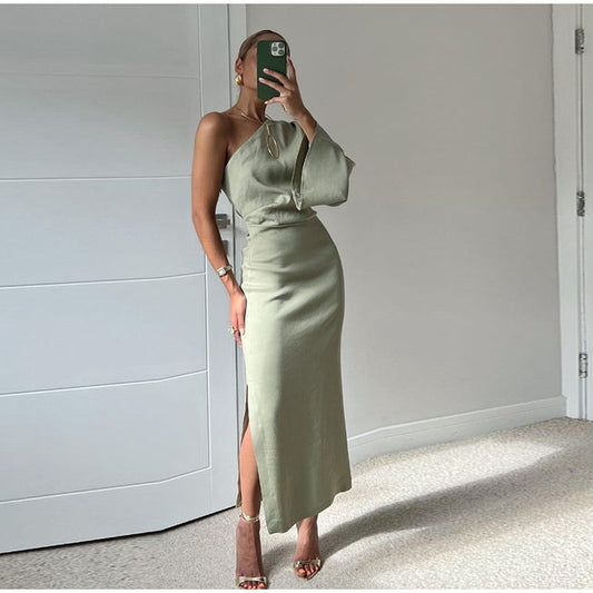 Eliza -  Stilvolles und elegantes grünes Kleid für Frauen