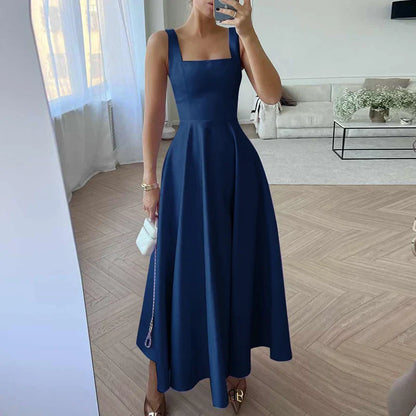 Luna | Modernes ärmelloses Maxikleid mit hoher Taille für Frauen