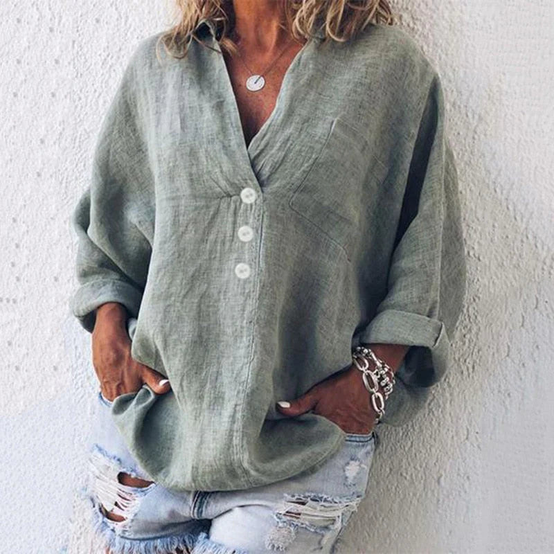 Carol |  Modische Leinenbluse