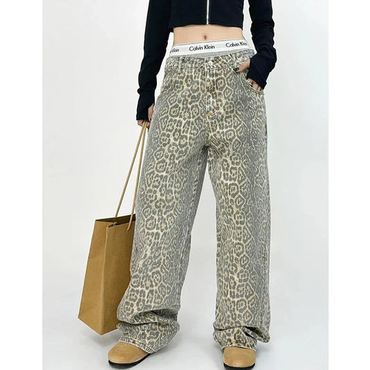 Viktoria - Retro Leopardenmuster-Hose