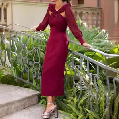 Rhea | Elegantes Midikleid mit durchbrochenem Detail