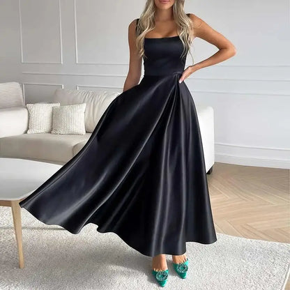 Luna | Modernes ärmelloses Maxikleid mit hoher Taille für Frauen