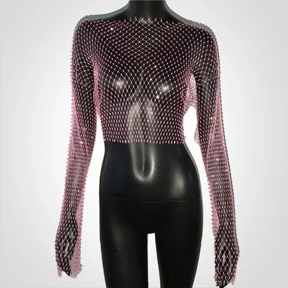 Saoirse | Crop Top mit Glitzer