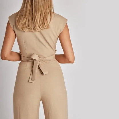 Luna | Sleeveless Jumpsuit with Wide Leg for Women