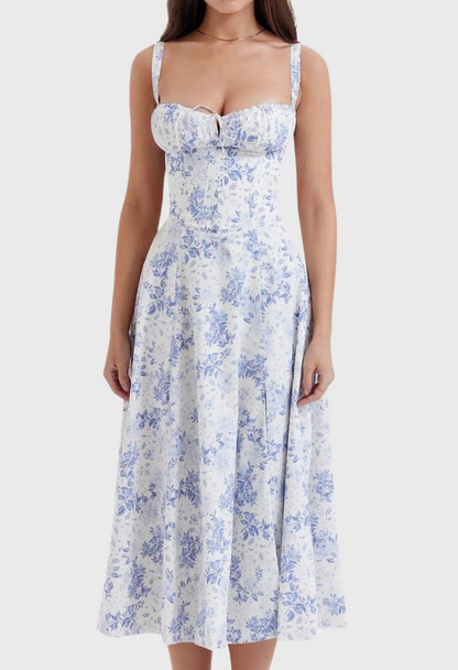 Karoline | Midi-Bustier-Korsett-Sonnenkleid